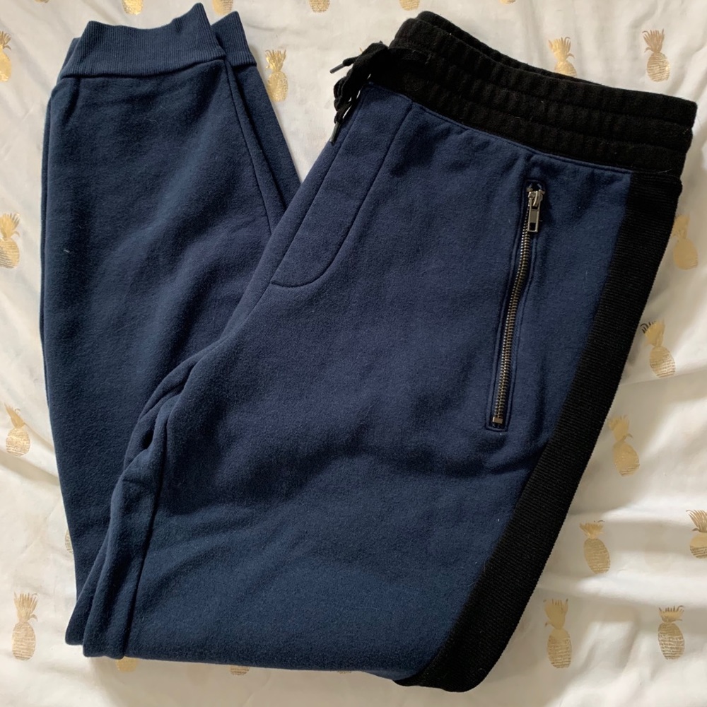 Guess Navy Blue and Black Sweatpans
